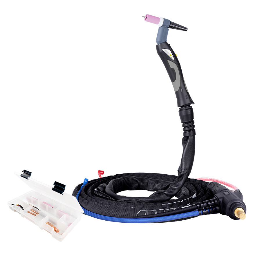 TIG 250R torch with SP9-90R rotary head, 4m, ProFLEX series, mini 1B, U package, control plug fit ESAB® 1 Τεχνική συγκόλλησης & κοπής μετάλλων